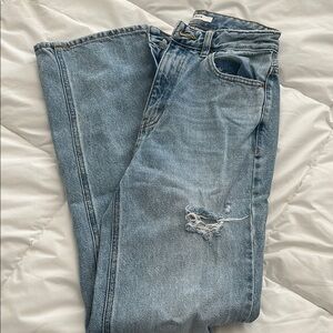 Stylish Light Blue Distressed Jeans